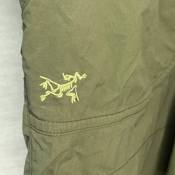 LOT OF 2 Arc'teryx Parapet womens nylon outdoor hiking shorts brown green 14 34W - Picture 11 of 11